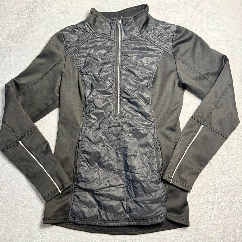 Champion Duo Dry Jacket Pull Over Athletic 1/2 Zip Women Black Size Large